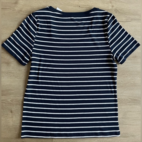 LOFT Tee Shirt Cotton Striped Navy Blue White NWT SZ XXL - Picture 6 of 6